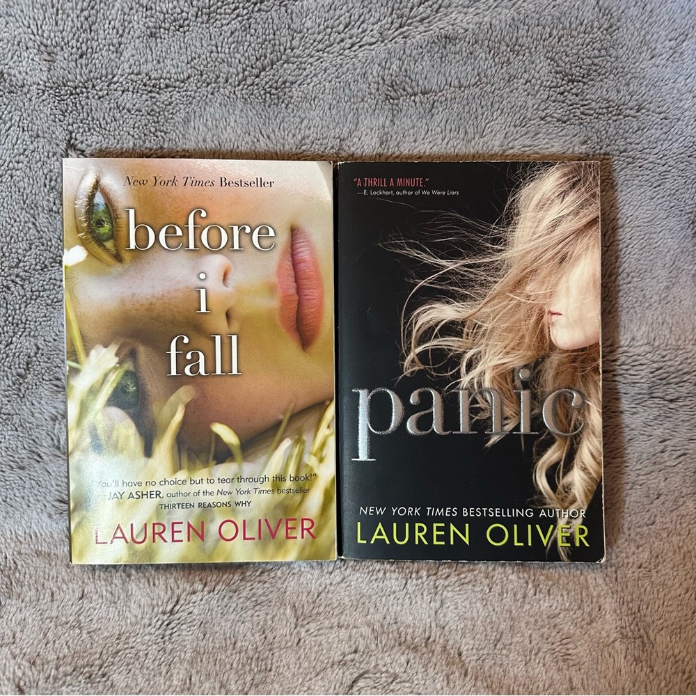 Lauren Oliver Paperback before I fall & Panic books